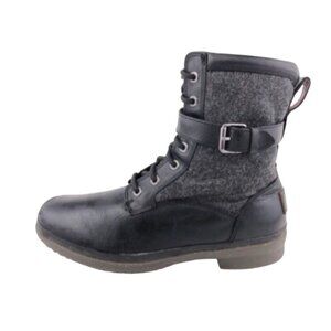 UGG Kesey Waterproof Leather Winter Moto Combat Ankle Boots Womens Size 7.5 Gorp